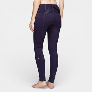 LULULEMON Exquisite High-rise Luon Black Grape Leggings, Size 6